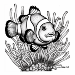 Realistic Clownfish Habitat Coloring Pages 2