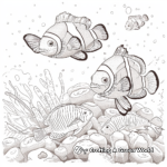 Realistic Clownfish Habitat Coloring Pages 3