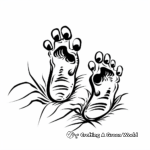 Realistic Deer Tracks Coloring Pages 4