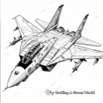Realistic F-14 Tomcat Coloring Pages 4