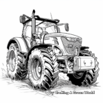 Realistic Farm Tractor Coloring Pages 3