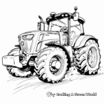 Realistic Farm Tractor Coloring Pages 4