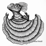 Realistic Frilled Lizard Coloring Pages 3