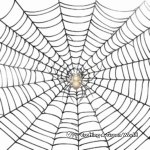 Realistic Golden Silk Spider Web Coloring Pages 1