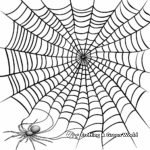 Realistic Golden Silk Spider Web Coloring Pages 3