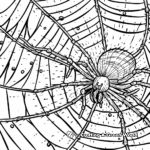 Realistic Golden Silk Spider Web Coloring Pages 4