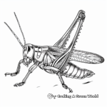 Realistic Grasshopper Coloring Pages 2