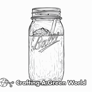 Mason Jar Coloring Pages - Free &amp; Printable!