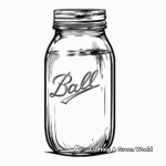 Realistic Mason Jar Coloring Pages for Advanced 2