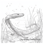 Realistic Ocean Serpent Coloring Pages 1