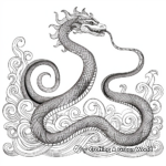 Realistic Ocean Serpent Coloring Pages 2