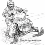 Realistic Snowmobile Coloring Pages for Adults 2