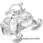 Realistic Snowmobile Coloring Pages for Adults 3