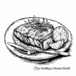 Realistic Steak Dinner Adult Coloring Pages 1