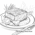 Realistic Steak Dinner Adult Coloring Pages 3