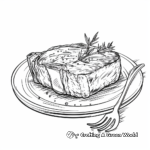 Realistic Steak Dinner Adult Coloring Pages 4