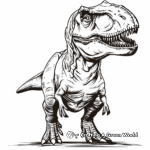 Realistic T-Rex Coloring Pages 1