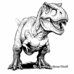 Realistic T-Rex Coloring Pages 2