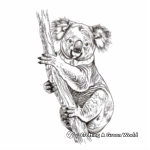 Realistic Wild Koala Coloring Pages 4