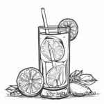 Refreshing Glass of Lemonade Coloring Pages 2