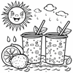 Refreshing Lemonade in the Sun: Beach-Scene Coloring Pages 4