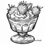 Refreshing Strawberry Sundae Coloring Pages 2