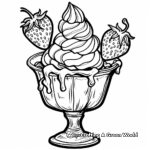 Refreshing Strawberry Sundae Coloring Pages 3