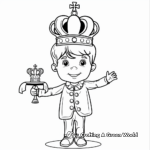 Regal Crowning Ceremony King Coloring Pages 1