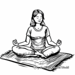 Rejuvenating Savasana Yoga Coloring Pages 2