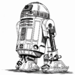 Relaxed R2D2: Chilling R2D2 Coloring Pages 1