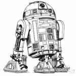 Relaxed R2D2: Chilling R2D2 Coloring Pages 2