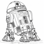Relaxed R2D2: Chilling R2D2 Coloring Pages 4