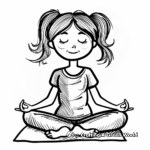 Relaxing Lotus Pose Yoga Coloring Pages 1