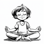 Relaxing Lotus Pose Yoga Coloring Pages 2