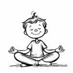 Relaxing Lotus Pose Yoga Coloring Pages 3