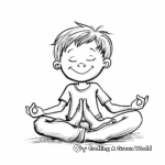 Relaxing Lotus Pose Yoga Coloring Pages 4
