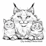 Relaxing Maine Coon Cat Coloring Pages 1