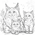 Relaxing Maine Coon Cat Coloring Pages 2