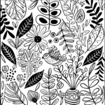 Relaxing Nature Pattern Coloring Pages 1