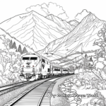 Relaxing Scenery: Amtrak Through the Mountains Coloring Pages 1