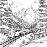 Relaxing Scenery: Amtrak Through the Mountains Coloring Pages 2