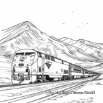 Relaxing Scenery: Amtrak Through the Mountains Coloring Pages 4