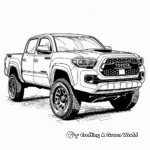 Reliable Toyota Tacoma Pickup Truck Coloring Pages 1