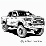 Reliable Toyota Tacoma Pickup Truck Coloring Pages 4