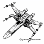 Resistance X-Wing Starfighter Coloring Pages 3