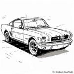 Restored Vintage Ford Mustang Coloring Pages 2