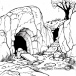 Resurrection Scene: Empty Tomb Coloring Pages 4
