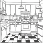 Retro 50s Kitchen Color-By-Number Pages 2