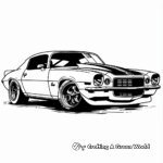 Retro Camaro: 70s Style Coloring Pages 2