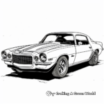 Retro Camaro: 70s Style Coloring Pages 3
